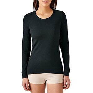 Damart - T-shirt Rite Richelieu, ronde hals, zwart.
