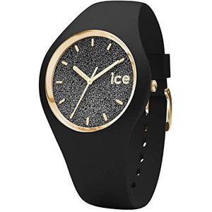 Ice-Watch - ICE Glitter Black - Zwart dameshorloge met siliconen band - 001349, grijs., Medium (40 mm)