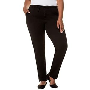 Ulla Popken Pantalon pour femme, Noir, 21-22