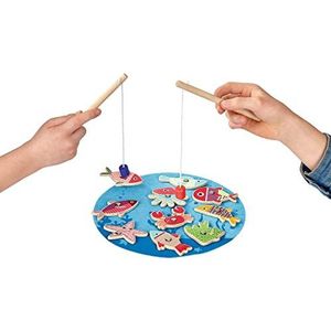Moses Visspel Junior - Kleurrijke onderwaterwereld - Leeftijd 2+ - 10 houten zeedieren - Eenvoudig speelprincipe