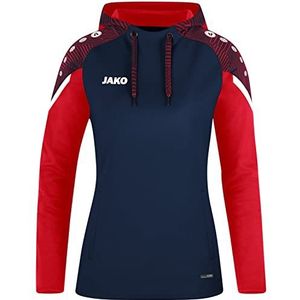 JAKO Performance Hoodie, marineblauw/rood, maat 38, dames, marineblauw/rood, 38, Navy/Rood