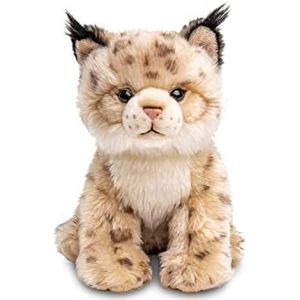 Uni-Toys - Lynx zittende jongen - 22 cm (hoogte) - pluche kat - knuffeldier