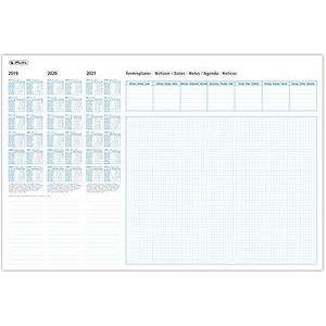 Herlitz 10621498 bureauonderlegger 50 vellen papier met kalender 2011/12/13, 59 x 40 cm, wit/blauwe en zwarte print