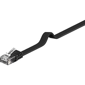 PremiumCord Platte netwerkkabel Ethernet LAN & patch Cat6 UTP snel flexibel en robuust RJ45-kabel 1 Gbit/s, AWG30/7, 100% Cu-koperen kabel, zwart 20 m