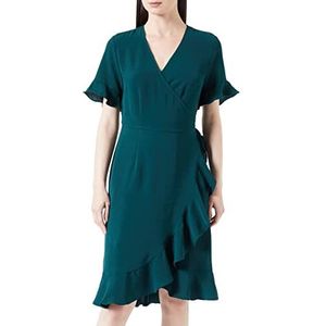 ONLY Onlmette S/S Wrap Frill Dress WVN Cs dames wikkeljurk Pins Ponderosa, S, Pins Ponderosa