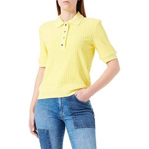 Love Moschino Sweat-Shirt à Manches Courtes Maillot de survêtement, Jaune, 42 Femme, Jaune, 42