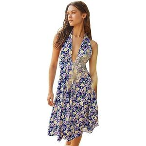 Trendyol Trendyol Midi-jurk met ruches voor dames - regular fit Trendyol midi-jurk met ruches voor dames, Zeer kleurrijk