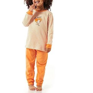 Schiesser Pyjama voor meisjes, warme kwaliteit, badstof, fleece, interlock, maat 92-140, Abricot_179948