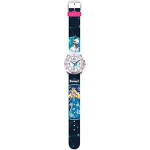 Scout 280378017 kinderhorloge sneeuwprinses blauw met riem, Riem