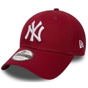 New Era League Essential Baseball Cap voor jongens, Donker rood, Einheitsgröße