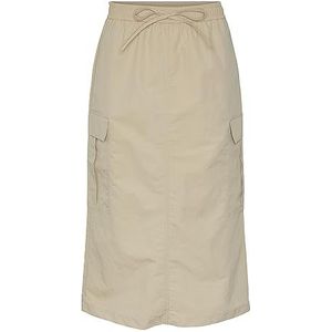 PIECES Pcjill Cargo Hw Midi-rok voor dames, Witte peper