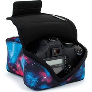 USA Gear Beschermhoes voor digitale camera en accessoires, neopreen, gevoerd, robuust, met tas en riem, compatibel met apparaten van Canon, Nikon, Pentax, Lumix en Plus - Galaxie