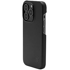 JT Berlin BackCase Kreuzberg Hoes van echt leer, compatibel met Apple iPhone 14 Pro [Clip-on-Cover met harde schaal, resistent, compatibel met draadloos opladen (Qi)] zwart