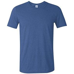 Gildan Gildan Set van 2 T-shirts voor heren, katoen, G64000, herenhemd, 2 stuks, Koningsblauw (Heather Royal)