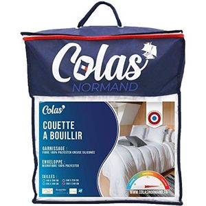 COLAS NORMAND - Dekbed wasbaar op 95 °C – warm – 260 x 240 cm – duurzaam ��– microvezel – zacht en comfortabel – geproduceerd in Frankrijk – wit