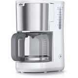 Braun Koffiezetapparaat KF 1500 WH 10 kopjes - Filterkoffiezetapparaat - Wit - Zilver