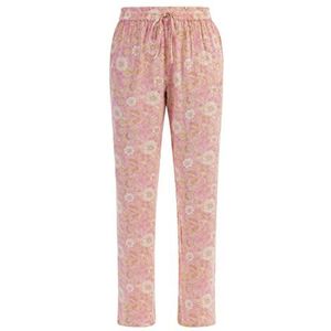 usha Pantalon en tissu pour femme, Rose multicolore., L