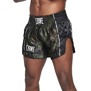 Leone 1947 - Kick Thaise shorts, uniseks, volwassenen, Groene Camouflage