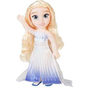 Frozen 2, Elsa pop 35 cm met cape, glinsterende jurk en afneembare schoenen, RoyalReflection ogen, speelgoed voor meisjes van 3 jaar, officiële Disney-pop
