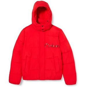 Calvin Klein Jeans Essentials Non Down Logo Jacket J30j323708 Gewatteerde herenjassen (1 stuk), Rood (Candy Apple)
