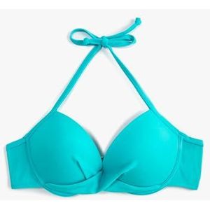 Koton Haut de bikini push-up sans armature pour femme, Turquoise (688), 42