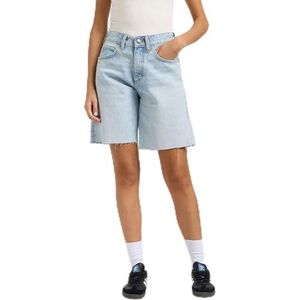 Lee Rider Loose Denim Shorts voor dames, Hint Of Rain, 31 W