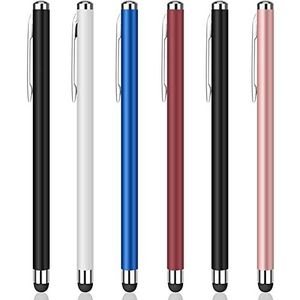 StylusHome Stylus Pen voor touchscreen, 6 stuks, hoge precisie capacitieve stylus voor iPad, iPhone, tablets Samsung Galaxy