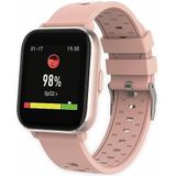 Denver SW-164ROSE Bluetooth smartwatch, meting van lichaamstemperatuur, zuurstof in het bloed en hartslag, sportactiviteitsmonitor, compatibel met iOS en, Roze, riem