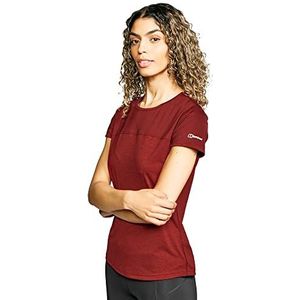 Berghaus Voyager functioneel damesshirt met korte mouwen, Syrah/Dahlia rood