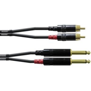 Cordial - Cordial Twin RCA Kabel M/Mono Jack - Maat: 3m FairLine