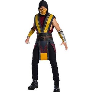 Rubie's Mortal Kombat 11 Schorpioen-kostuum voor heren, zie afbeelding, één maat, Zie afbeelding.