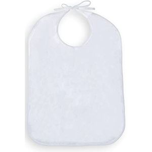 Mobiclinic, Slabbetje voor volwassenen senioren Europees merk schort waterdicht herbruikbaar wasbaar met tas Eén maat wit 65x45 cm, Wit.