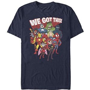 Marvel Avengers Classic-We Got This Organic T-shirt, uniseks, korte mouwen, marineblauw, L, marineblauw