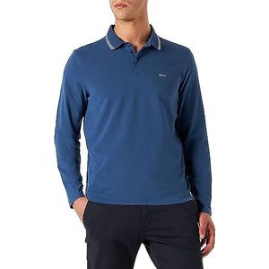 Mexx Poloshirt voor heren van geborsteld jersey, marineblauw (Dark Denim), XL, marineblauw (Dark Denim)