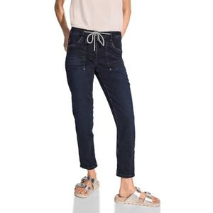 Cecil B377969 joggingbroek voor dames, Blauw en zwart gewassen