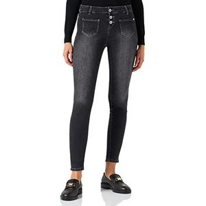 Kaporal Jeans/joggingbroek, dames, model Lilo, kleur geborduurd, zwart, maat 31, zwart, 25 W/32 l, zwart.