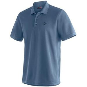 Maier Sports poloshirt heren lange mouwen, Blauw teken