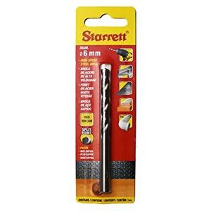 Starrett Boorbits Split Point – HSS High Speed Steel 6 x 93 mm KBAR060 Twist Boor Bit – Voor Steel Gietijzer Wood Soft Materials Iron