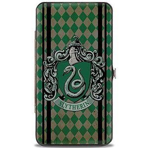 Buckle-Down Dames portemonnee gesp - strepen slangenpatroon diamant groen/zwart meerkleurig 7 x 4 US, meerkleurig, Meerkleurig