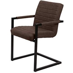 La Silla Española Capileira stoel van kunstleer, bruin, 54,5 cm (breedte) x 62,5 cm (diepte) x 87 cm (hoogte)