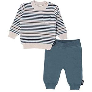 Sterntaler Emmi Gots Pantoffels voor baby's en peuters Baby Jongens Gebreide T-shirt en broek, Grijs/Blauw