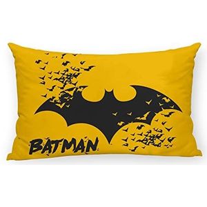 BELUM | Kussensloop Batman | Kussensloop Half Panama stof 100% biologisch katoen | kussensloop met verborgen ritssluiting | grootte 30x50 cm