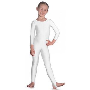 Roch Valley Catsuit met lange mouwen, nylon/lycra, 11-13 jaar, wit