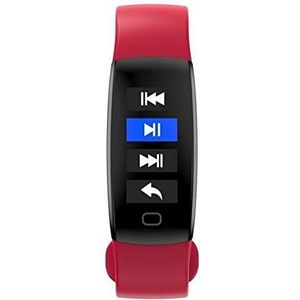 Monkeylectric FitQ-Streamline Sharpe Smartwatch uniseks, rood, één maat