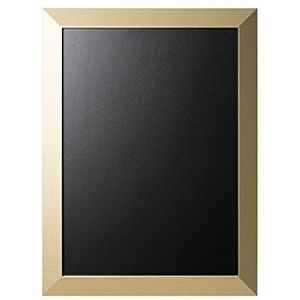 Bi-Office Kamashi Glam - krijtbord zwart, 90 x 60 cm, MDF-frame, goudkleurig