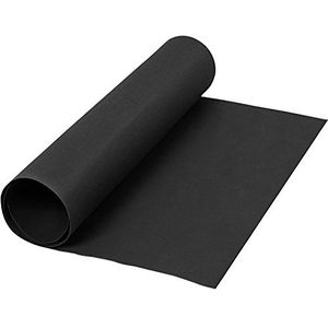 Kunstleer papier, 50 cm breed, 0,55 mm dik, zwart, 1 m