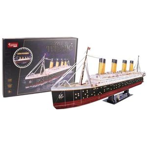 EXPLORA - Titanic boot - lichtgevende 3D-puzzels - 540051-266 stukjes - niveau 8 - zonder lijm of schaar - educatief - bouwspel - cadeau voor kinderen - model - voering - vanaf 8 jaar