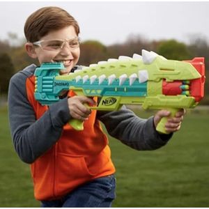 NERF Dinosquad Armorstrike Blaster - Geschikt voor kinderen vanaf 8 jaar - Inclusief 16 darts