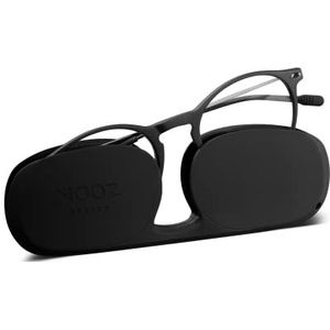 Nooz Leesbril, kleur zwart, correctie + 2,50 cm, ronde vorm, vergrootglas voor dames en heren, model Cruz Collection Essential