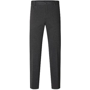 SELECTED HOMME Gemêleerde Slim Fit Pantalon SLHSLIM-AITOR Donkergrijs